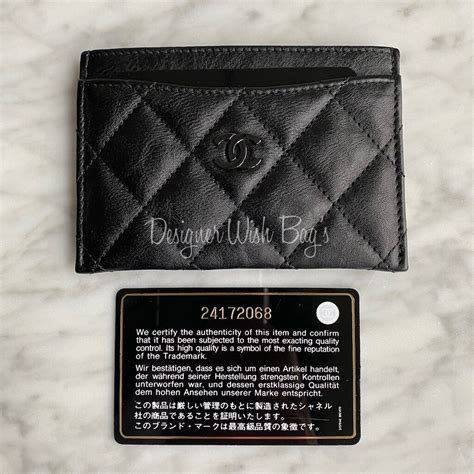 chanel boy so black card holder